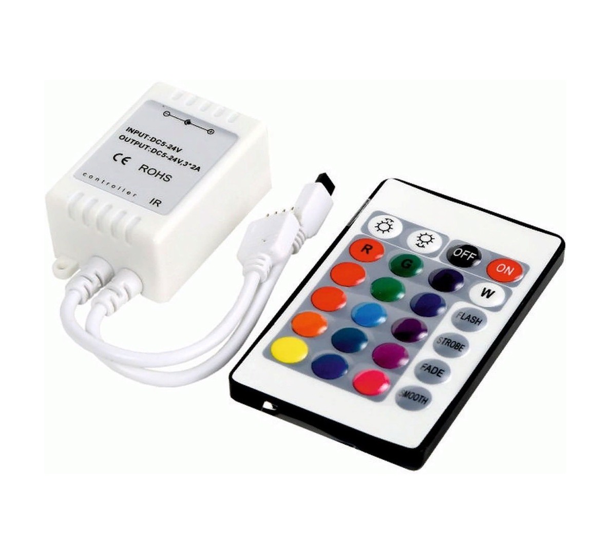 КОНТРОЛЛЕР ДЛЯ СВЕТОДИОДНОЙ ЛЕНТЫ RGB С ПУЛЬТОМ (N9.IP40.72W)