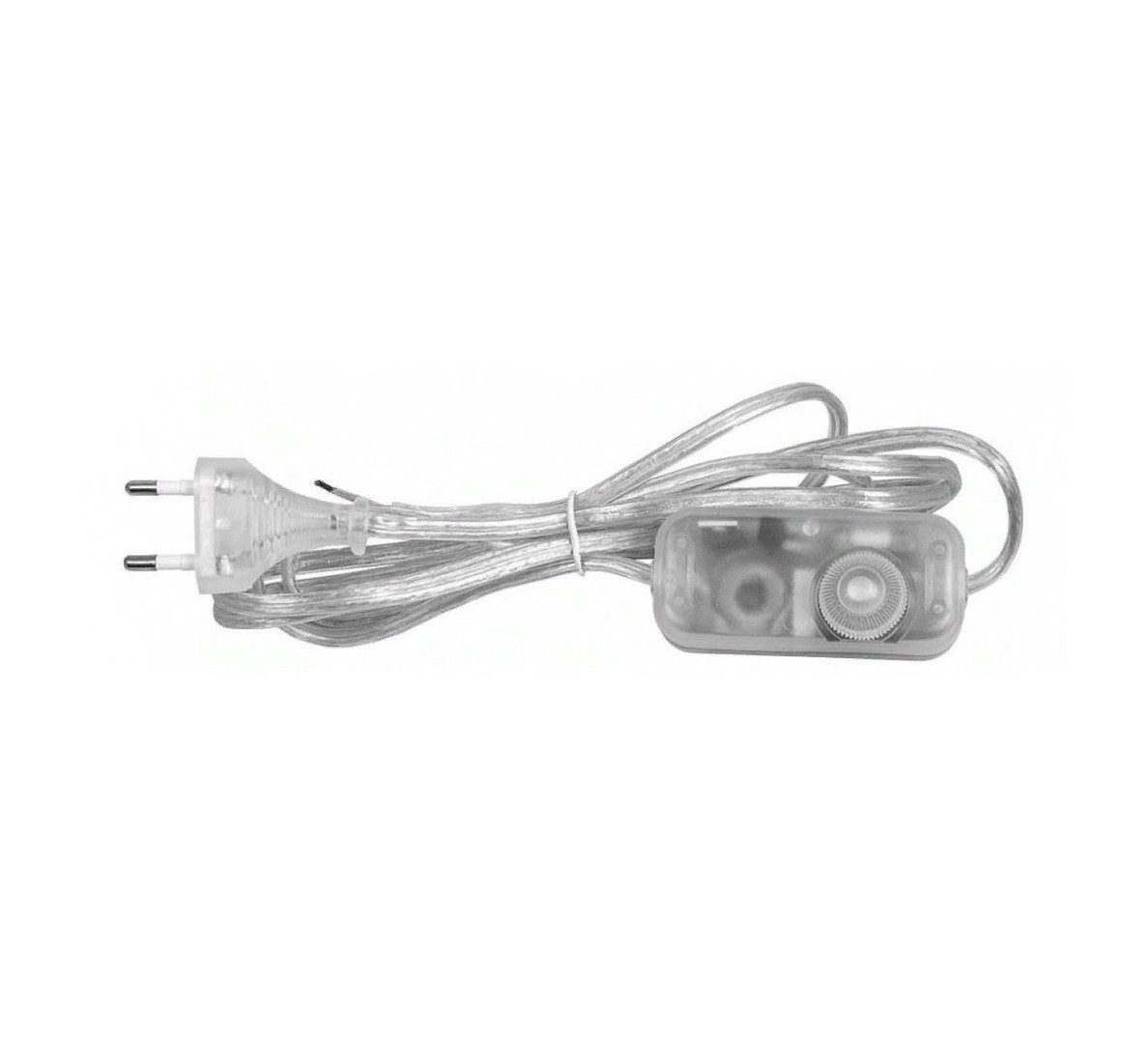 СЕТЕВОЙ ШНУР С ДИММЕРОМ 230V 1,5+0,5М, ПРОЗРАЧНЫЙ, DM103-200W